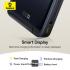 Baseus Nomos 3-in-1 10000mAh Power Bank - Qi2 Certified 15W Wireless Charger, 45W Built-In Two-Way Fast Charging Cable, Type-C Port, Kickstand - Black